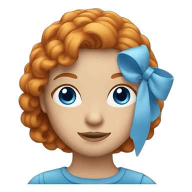 Ginger hair and blue eye woman in Canada  sticker