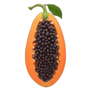 papaya and aubergine sticker