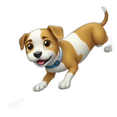 Dog is surfing sticker