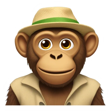 Monkey wearing a cocomelon hat sticker