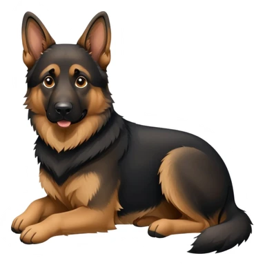 Black tan german shepherd stting sticker