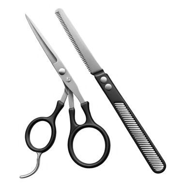 barber shop, scissors, comb, only scissor and comb sticker