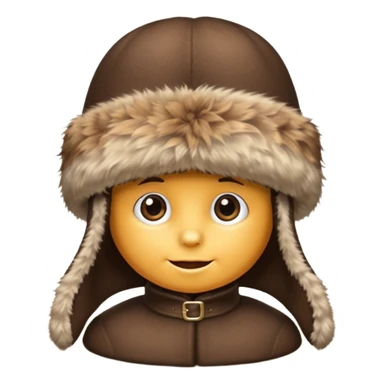 just fur hat on table sticker