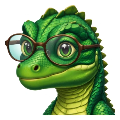 reptile with glasses sticker