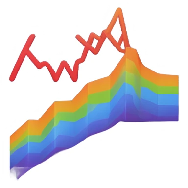 vaporware color trending up chart up and to the right sticker