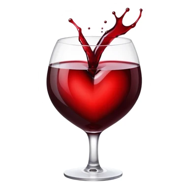 Heart of red wine sticker