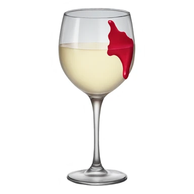 Wine glass with lipstick stain on it  sticker