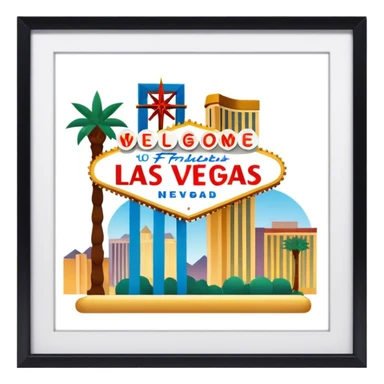 las vegas, no frame sticker