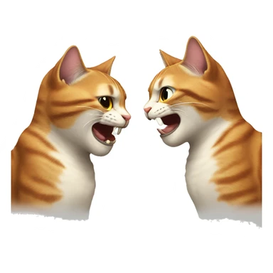 Two cats arguing sticker