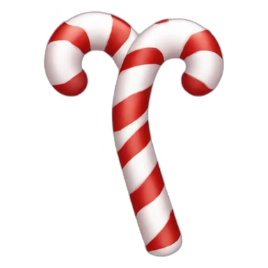 Zwo white red Candy Canes cross sticker