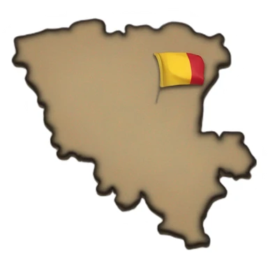 Belgium on a map sticker