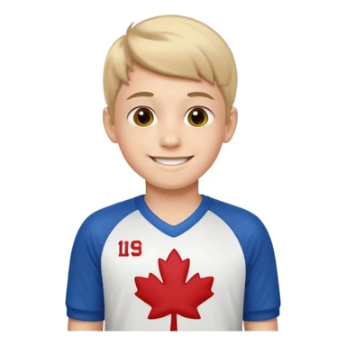 Young boy wishing luck sticker