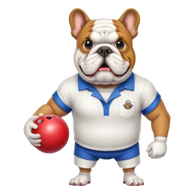 Bulldog bowling  sticker