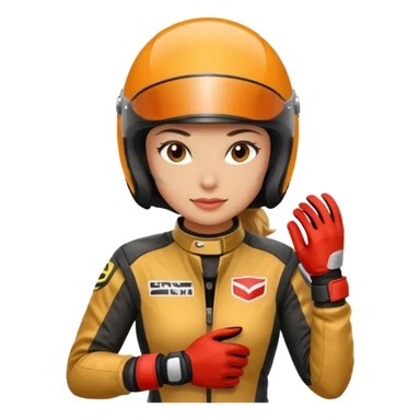 female motorcycle racer sticker