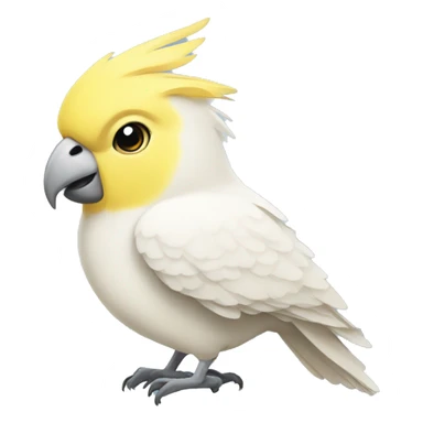 Yellow and white cockatiel sticker