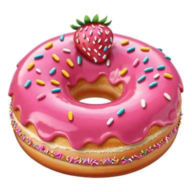 strawberry doughnut  sticker