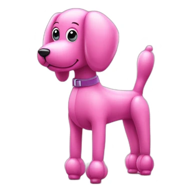 Pink balloon dog with four legs sticker