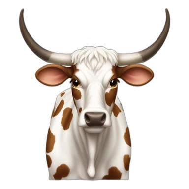 SPECKLED LONGHORN COW LONG LONG LONG sticker