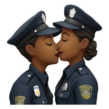 Female cops kissing sticker