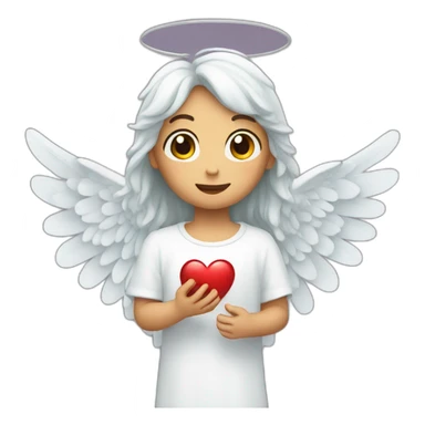 an angel who gives a heart repair sticker