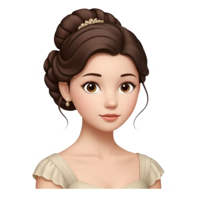 Cinematic Realistic run girl Portrait, depicted with lifelike skin texture, subtle rosy undertones, and soft natural lighting that enhances the gentle contours of her face. Her intricately detailed brunete hair is elegantly styled in an updo, sticker