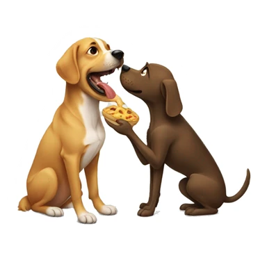 Dog eating hoy doggo  sticker