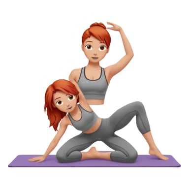 Pilates + red haired girl sticker