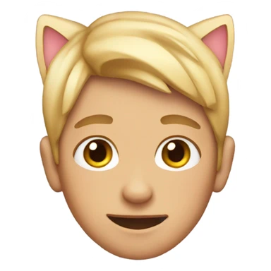 A boy with cat ears sticker