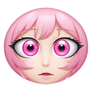 large pink shojo anime eyes sticker