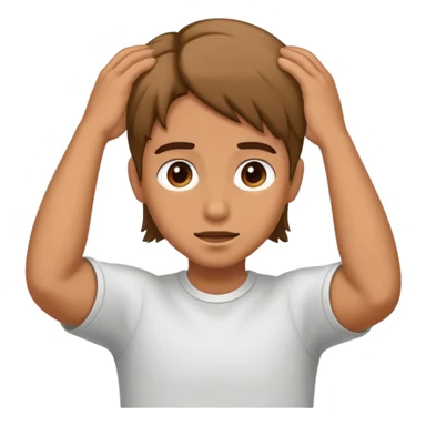 Pushing hair behind ear  sticker