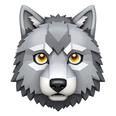 Minecraft wolf with a square shape sticker