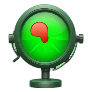 green radar scope with a red question mark ping sticker