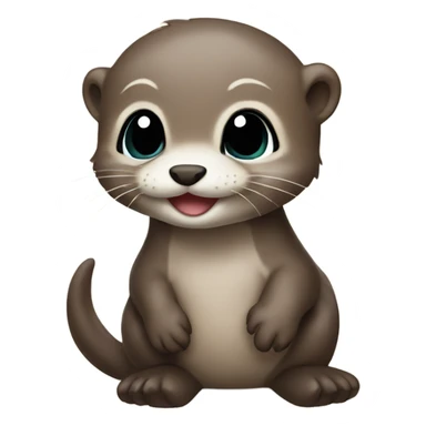Baby otter sticker