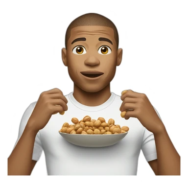 mbappe-eating-nuts sticker