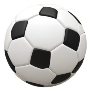 A close-up of a mini football (futsal) ball on the court, with the goals and boundary lines visible in the background. The scene captures the small-scale, fast-paced nature of futsal, emphasizing the ball's precision and the smooth playing surface. sticker