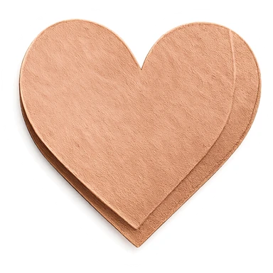 rose gold heart paper craft style sticker