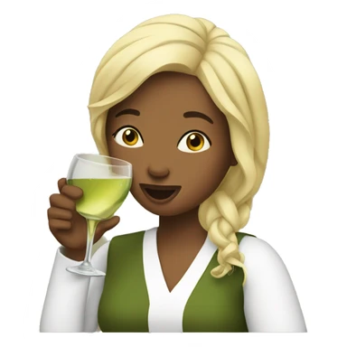 A women drinking vine  sticker