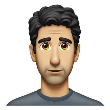 younger David Schwimmer very sad, no facial hair sticker