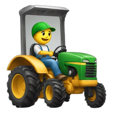 Chat sur tracteur sticker