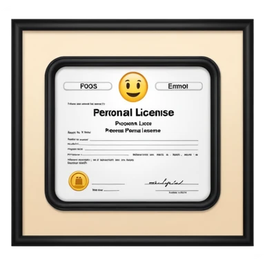 docs and personal license sticker