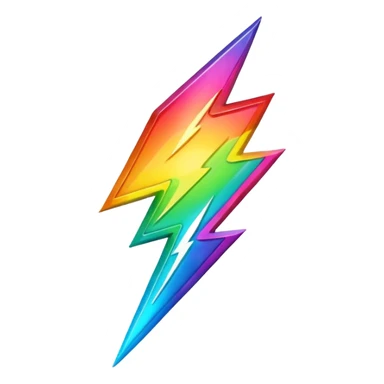 make an emoji that combines rainbow and alightning bolt sticker