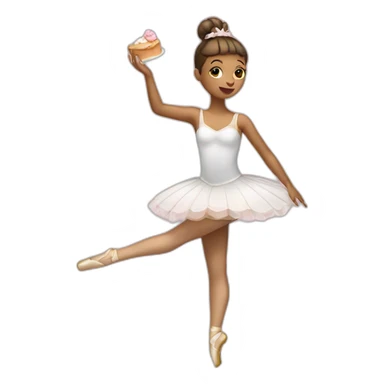 Ballerina eating sticker