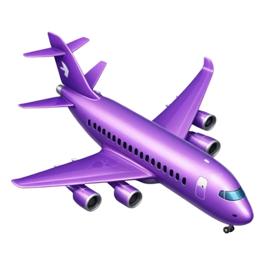 glitter purple avião sticker