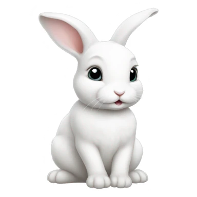 white baby bunny sticker