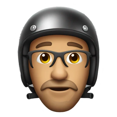 Biker with helmet  sticker