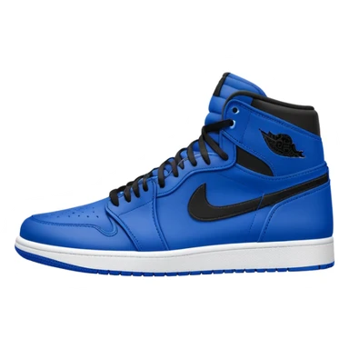 Jordan 1 sneaker, royal blue and black colorway sticker