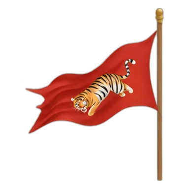 flag-red-tiger sticker