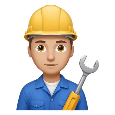 realistic ukrainian engineer with wrench sticker