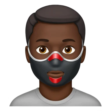  man, charcoal face mask sticker