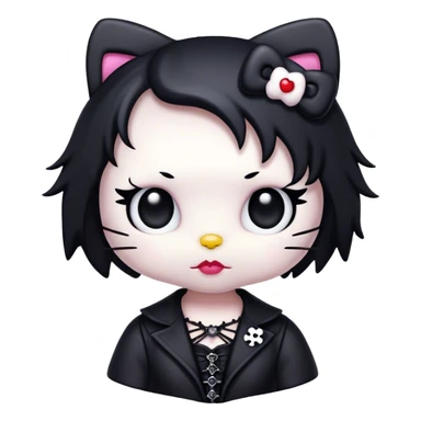 goth hello kitty sticker